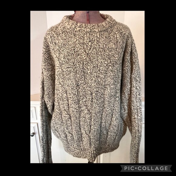 Vintage 100% Wool Nordic Copenhagen Denmark Chunky Seas Knit For Sweater Market - Picture 1 of 15